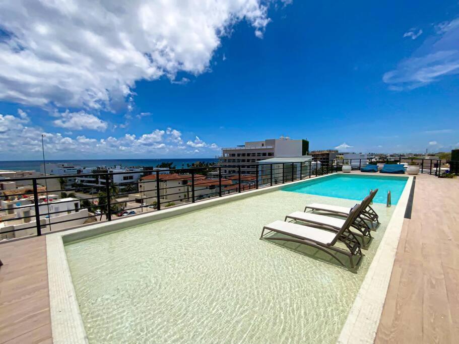 Apartament Beautiful + Luxury + Ocean View + Pool Playa del Carmen Zewnętrze zdjęcie