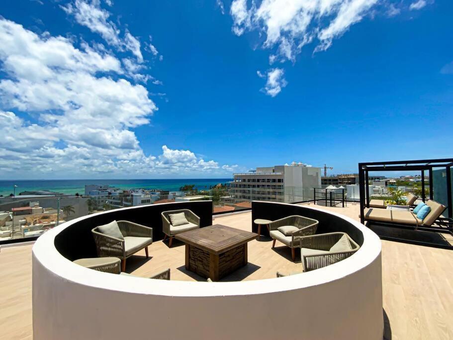 Apartament Beautiful + Luxury + Ocean View + Pool Playa del Carmen Zewnętrze zdjęcie