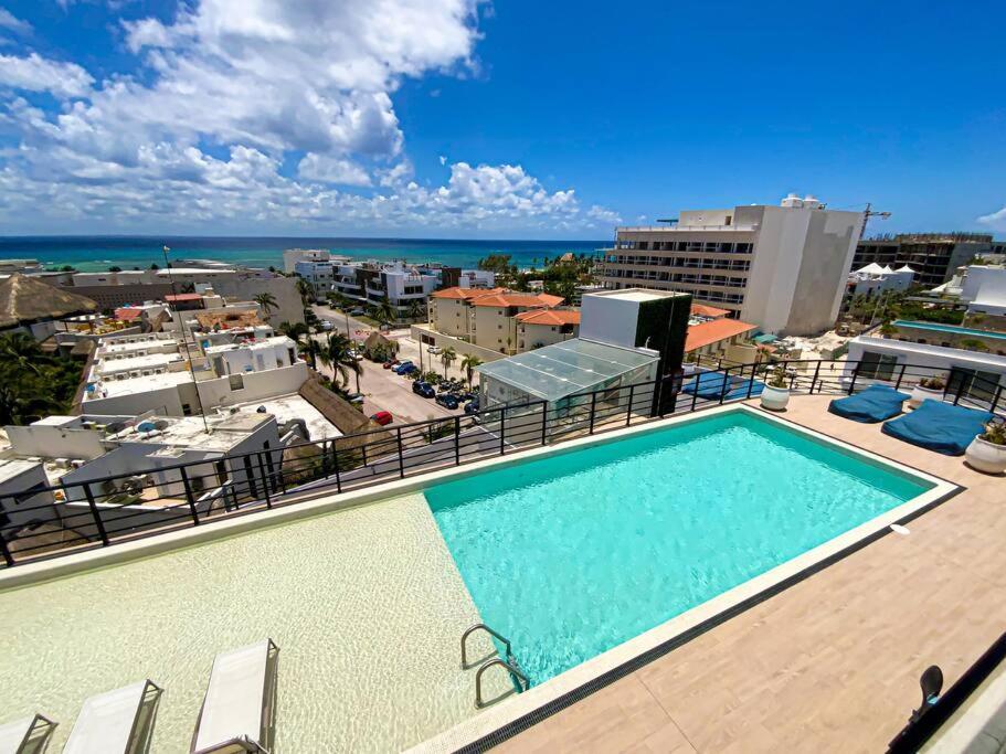 Apartament Beautiful + Luxury + Ocean View + Pool Playa del Carmen Zewnętrze zdjęcie