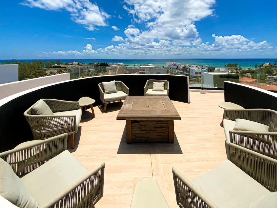 Apartament Beautiful + Luxury + Ocean View + Pool Playa del Carmen Zewnętrze zdjęcie