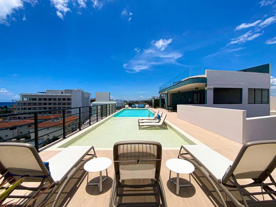 Apartament Beautiful + Luxury + Ocean View + Pool Playa del Carmen Zewnętrze zdjęcie