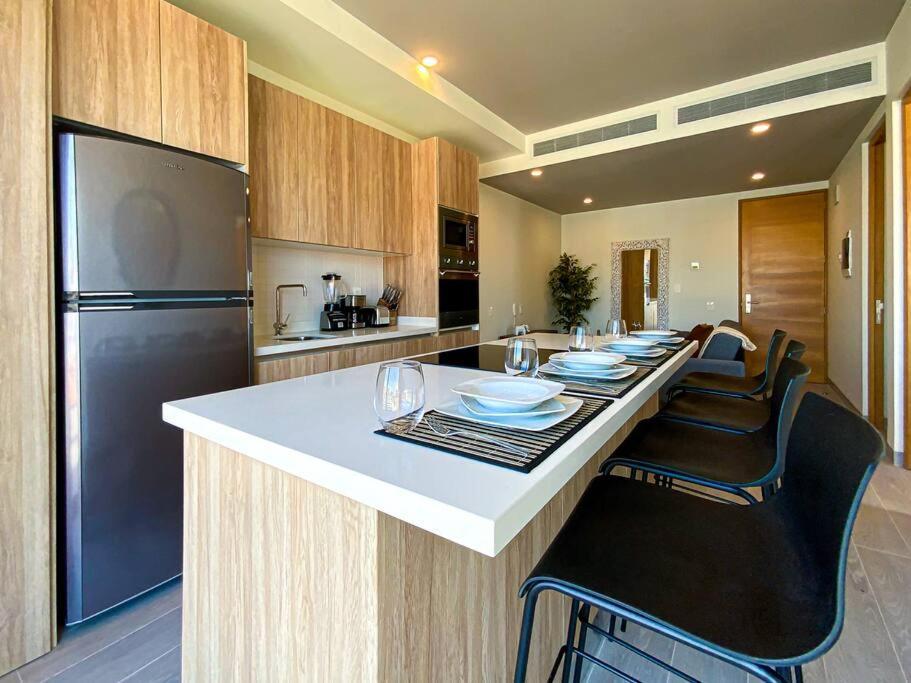 Apartament Beautiful + Luxury + Ocean View + Pool Playa del Carmen Zewnętrze zdjęcie
